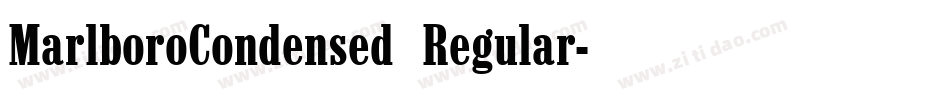 MarlboroCondensed Regular字体转换